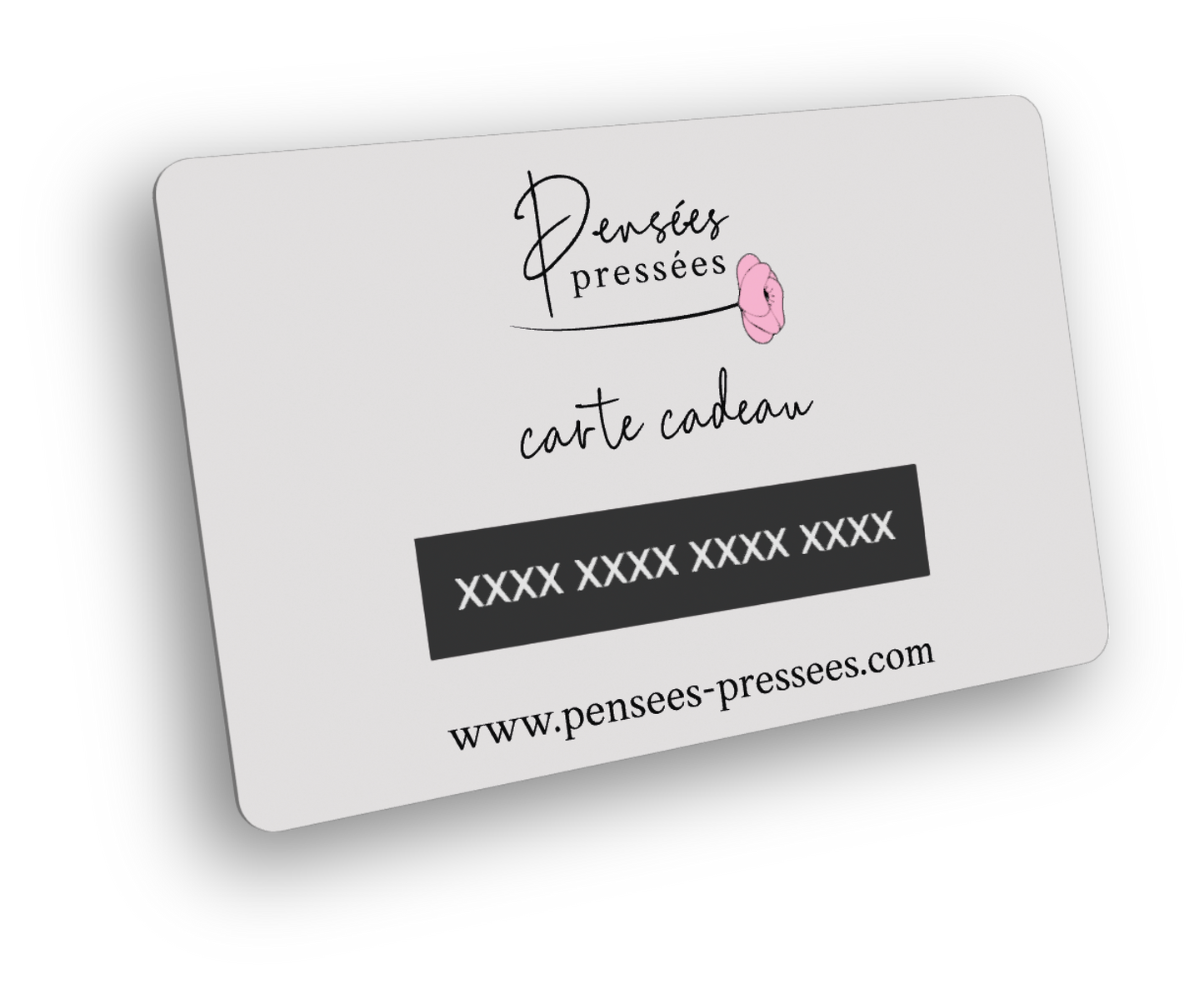 Carte Cadeau Pensées Pressées